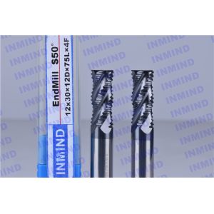 Buy cheap AlTiN Coating Carbide Roughing End Mills 4 Flute 25 mm Cuttting Length from wholesalers