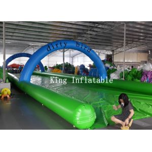 Custom 1200m Inflatable Slip N Slide PVC Tarpaulin Four Lanes Inflatable Slip