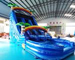 Buy cheap 0.55mm PVC Outdoor Inflatable Water Slides Kids Bounce House from wholesalers