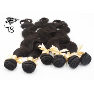 Buy cheap Virgin Peruvian Unprocessed Human Hair Weave 6 Bundles Body Wave Natural Black product