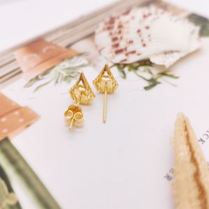 Buy cheap Modern 18K Gold Plumeria Stud Earringsd from wholesalers