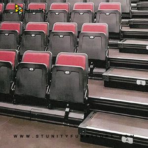 SGS Approved Unbeatable Durability Retractable Seating For Schools