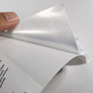 Buy cheap Glassine Waterproof Cosmetic Labels Lamination Pearlized BOPP Clear from wholesalers