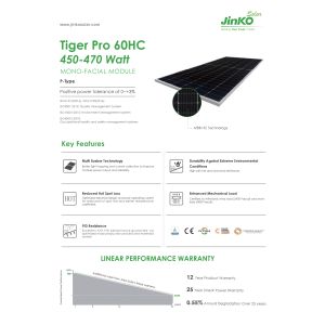 Buy cheap Jinko Tiger Pro 60HC P-Type Mono Solar Panel 450W 465W 470W Jinko Solar PV Module 450wp from wholesalers