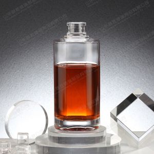 Bottle Color Customied 375ml Clear Matte Black Rum Whisky Spirit Vodka Glass