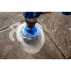 Buy cheap Multi-Purpose Drill Brush Kit  Blue and White cleaning Scrub Pads from wholesalers