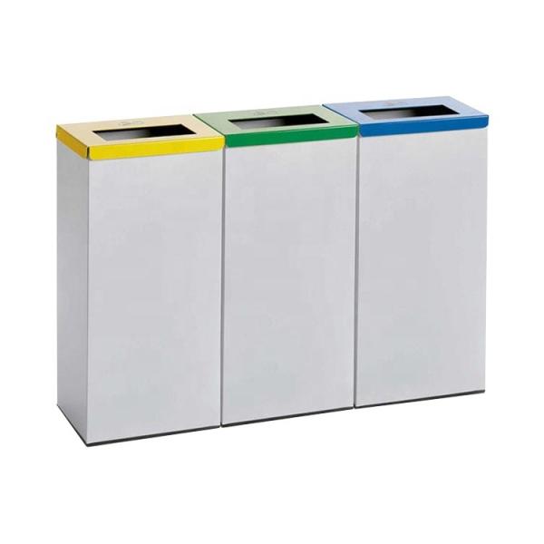 Public Grey Customized 30L Multi Compartment Trash Can