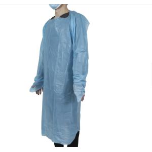 Buy cheap Plastic Customized Professional Disposable Thumb Loop CPE Gown With Sleeves from wholesalers