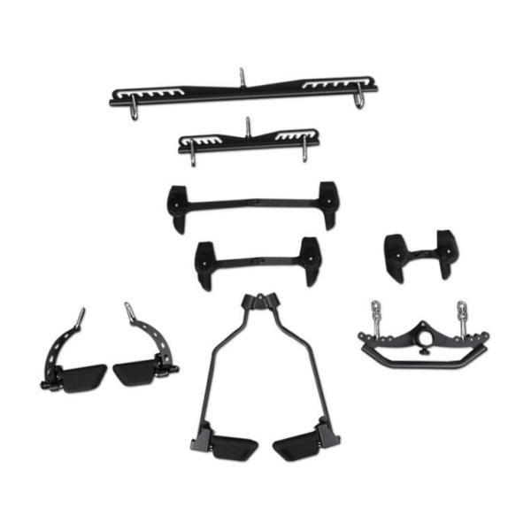 8pcs/set Gym back handle Back muscles training rowing high position low pull