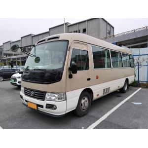 Buy cheap LHD Second Hand Coaster Bus Hino Engine 23 Seater Khaki Bus With Luxury A/C System from wholesalers