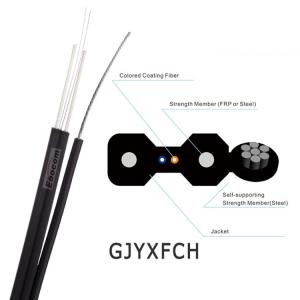 Buy cheap GJYXFCH FTTH Drop Cable Single mode G657A G652D Fiber 1 core White or Black JacketLSZH FRP strengh from wholesalers