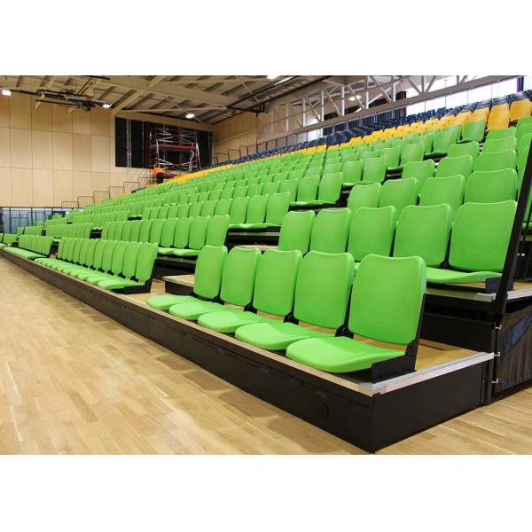 Gymnasium Retractable Stadium Seating Anti - Slip Plywood Decking With Blow