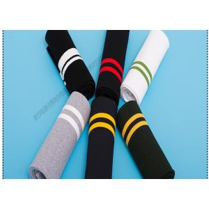 Buy cheap Ribgings 100%cotton plain stripe knitted collar cuff hem 2*2 thread custom factory inventory hoodies sports wear from wholesalers