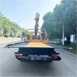 Buy cheap Factory Hot Selling Pair Function  DFAC   Flat Wrecker With Crane   Tow Truck With Crane   Road Rescue Trailer With  Crane from wholesalers