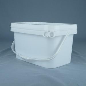 5kg Food Grade Rectangle Plastic Bucket With Handle And Lid