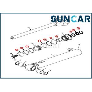 Buy cheap 87530718 Loader Lift Sealing Kit 821E Model Case Hydraulic Cylinder Seal Repair Kit from wholesalers