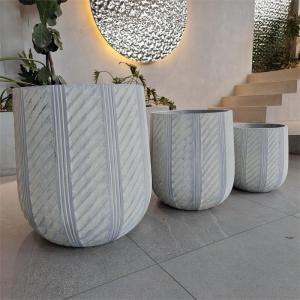 Buy cheap Textured Surface Round Fiber Clay Planter D480*H480 For Elegant Plant Arrangements from wholesalers