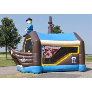 420D Pirate Inflatable Bouncer Castle With Air Cannons