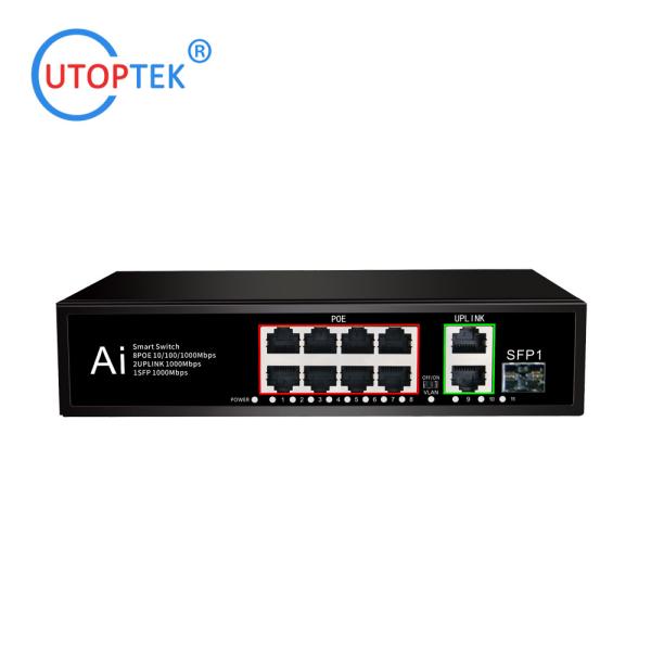 Buy cheap 10/100/1000M 8POE+2UTP+1SFP IEEE802.3af/at POE Etherent switch for CCTV Network system from wholesalers