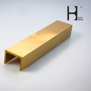 Solid Heat Resistant Brass U Profile CuPb3Zn39 Transition Profile Strip