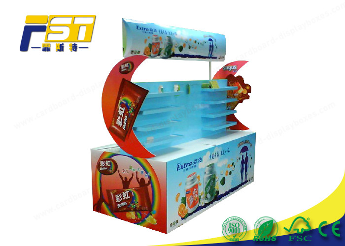 Waterproof Corrugated Cardboard Pallet Display Glossy Surface For Retail