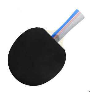 Buy cheap 7 Plies Natural Wooden Ping Pong Paddle Set Straight Handle 1 Star Red Black Reverse Rubber from wholesalers