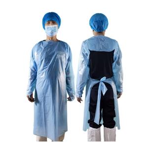 Buy cheap CPE Material Non Sterile Isolation Gown Waterproof Disposable Gown from wholesalers