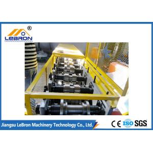 Buy cheap Yellow color  High strength smooth straight door frame cold roll forming machine automatic type PLC system control from wholesalers