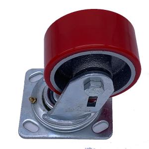 Buy cheap 8 Swivel Cast Iron Polyurethane Caster Wheel with Locking Heavy Duty Casters from wholesalers