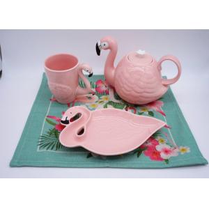 Buy cheap Creative Ceramic Houseware Animal Shaped Teapots / 3D Pink Flamingo Teapot from wholesalers