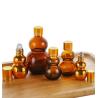 Buy cheap Customizable Premium 10ml/50ml/100ml Amber Glass Perfume Oil Roll On Bottles With Golden Mirror Finish‌ Dual Golden Caps & Thickened Base‌ from wholesalers