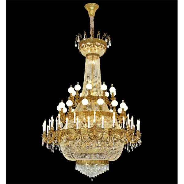Buy cheap High Quality Brass Commercial Chandelier Lighting E14 Light Source from wholesalers