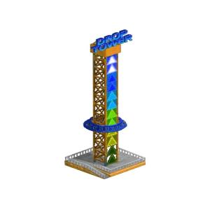 Thrilling Drop Tower Amusement Ride Blue Color For Theme Park And Scenic Spot
