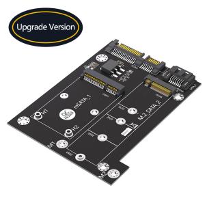 Buy cheap MSATA to Dual SATA3 Converter Adapter Card for Upgrade Version 2 in 1 M.2 NGFF SSD product