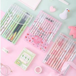 Buy cheap 12pcs/box Cute Fruit Gel Pen Set for Student Writing 0.5mm Writing Width Novelty Design from wholesalers