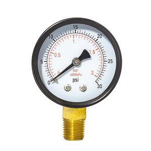 China Glass Compound 30 Psi 3 75MM General Pressure Gauges 1/8''  NPT on sale
