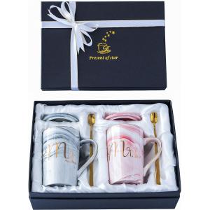 Buy cheap 2 Pack 14Oz Personalised Mr And Mrs Mugs Set Dishwasher Safe from wholesalers