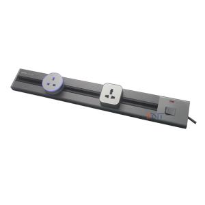 Buy cheap Aluminum Embedded Wall Movable Power Rail System Desktop Electrical Outlet Panel from wholesalers