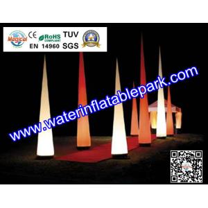 2m Lighting Inflatable Stages Decoration / Inflatable Cone For Wedding Backdrops