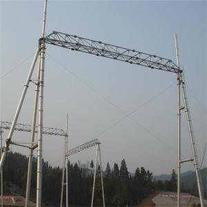 750KV Substation Steel Structures Conical , Round Q345 Hot Dip Galvanized