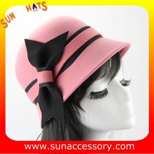 Vintage hot sale cloche hats wholesale for ladies,100% Australia wool felt hats
