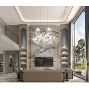 Buy cheap Marble-Style Stainless Steel TV Cabinet With LED Illumination And Multiple Storage from wholesalers