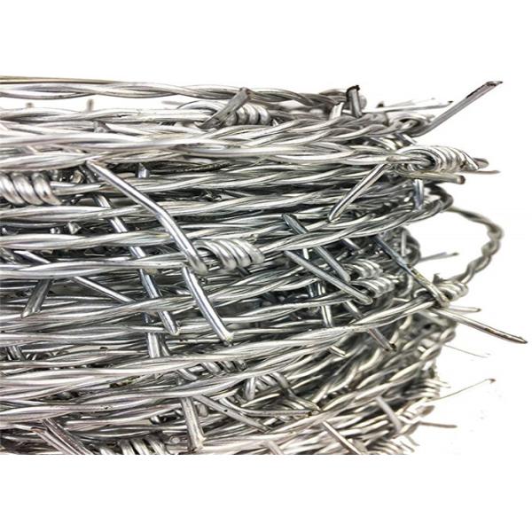 Quality Galvanised Pvc Coated Coil Security Barbed Wire 12 14 Gauge for sale