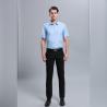 Buy cheap Blue Breathable Office Work Uniforms Plus Size New Design Yarn Dyed Technics from wholesalers