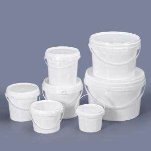 Logo Printing Food Grade White Plastic Buckets and Customizable