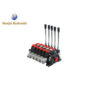 Dcv Series 100lpm Manual Control Hydraulic Vlave 5 Spool Standard Handle Spring
