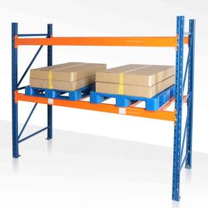 Buy cheap Q235 Heavy Duty Storage Racks Transport Galvanized Steel Stacking Movable Post Metal Pallet Racking from wholesalers