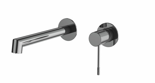 Buy cheap Gun Grey Chrome Brass Wall Mounted Basin Taps Sink Faucet from wholesalers