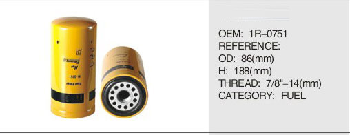 High Quality Diesel Engine Fuel Filter 1R-0751 For CATERPILLAR Truck Generator 1R0751