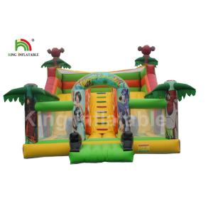 Cartoon Printing Kids Amusement Inflatable Jumping Castle With Double Lane